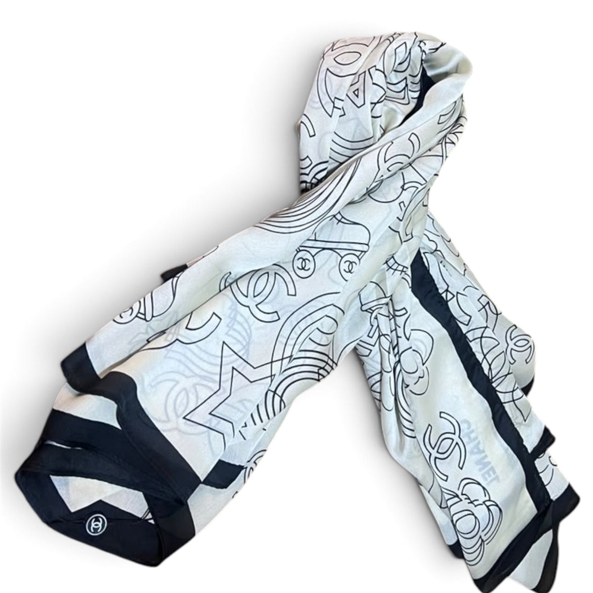 Chanel Printed Silk Scarf