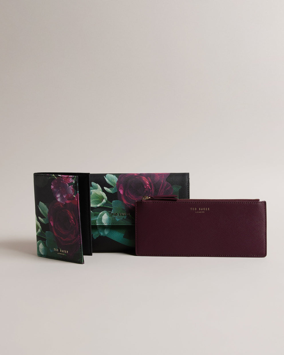 TED BAKER Papiena floral-print woven travel wallet