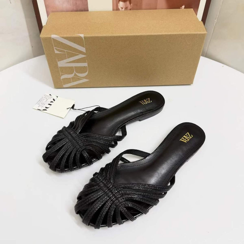 Zara Knotted Mule Slippers
