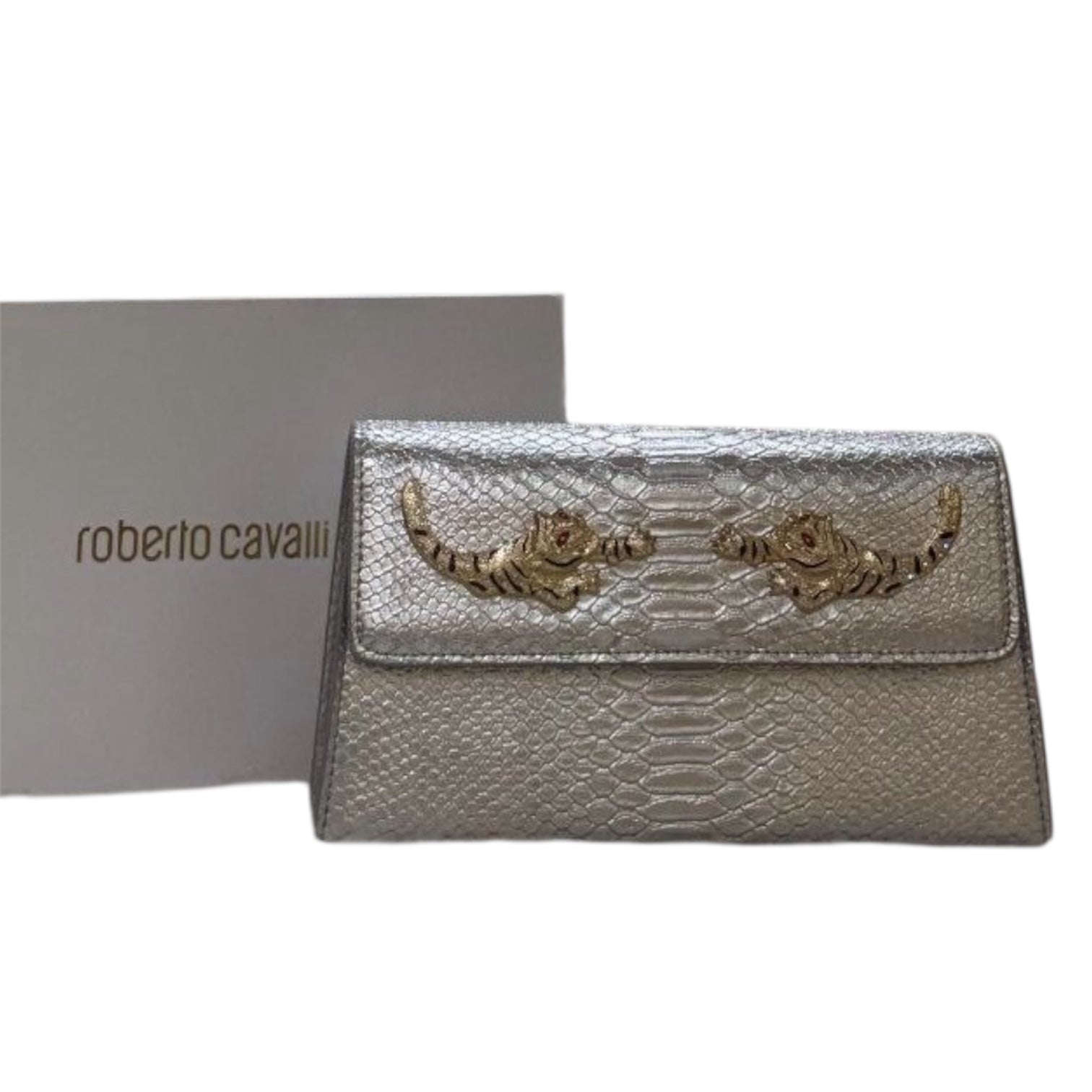 Roberto Cavalli Snake-Texture Bag