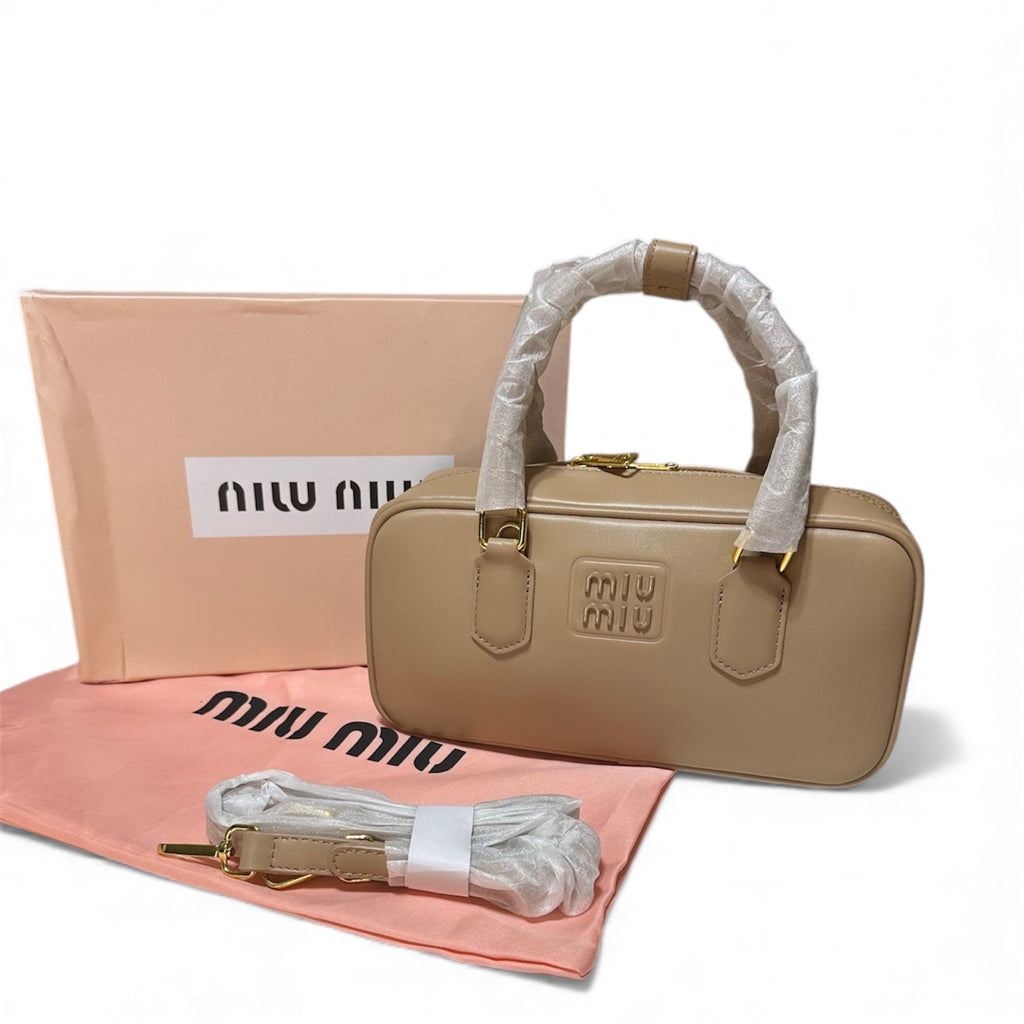 Miu Miu Leather Mini Top Handle Bag