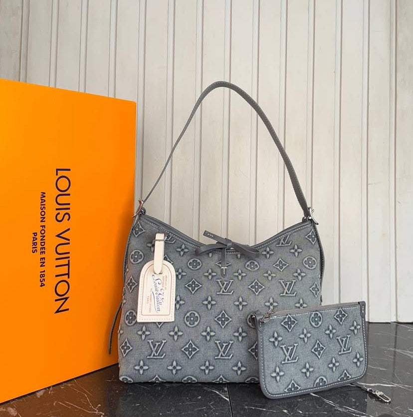 Louis Vuitton Denim Shoulder Bag Set