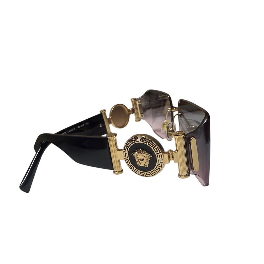 Versace Medusa Medallion Shield Sunglasses