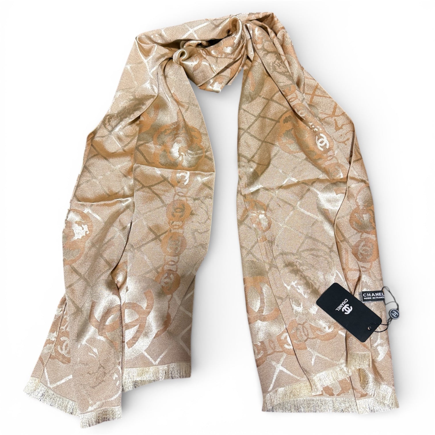 Chanel Double-Face Silk Scarf