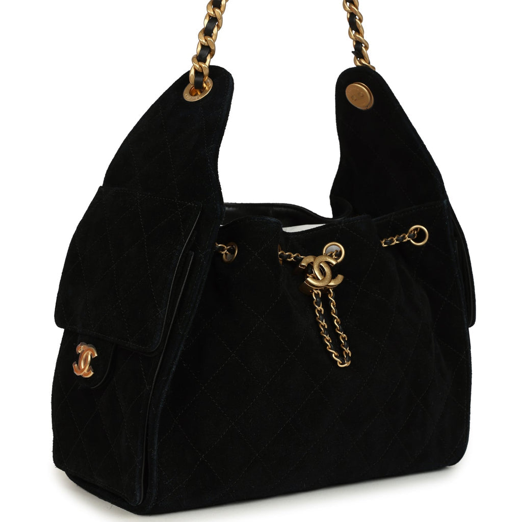 Chanel 25 Quilted Suede Handbag