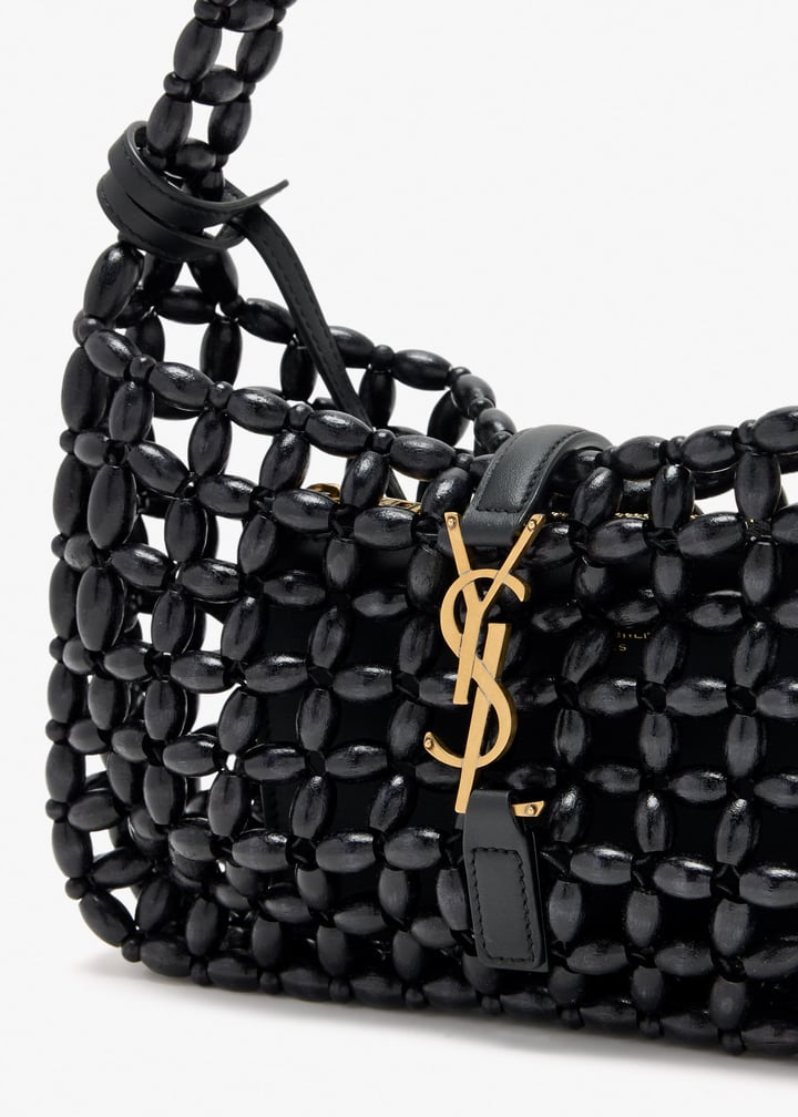 Saint Laurent Le 5 à 7 Beaded Shoulder Bag