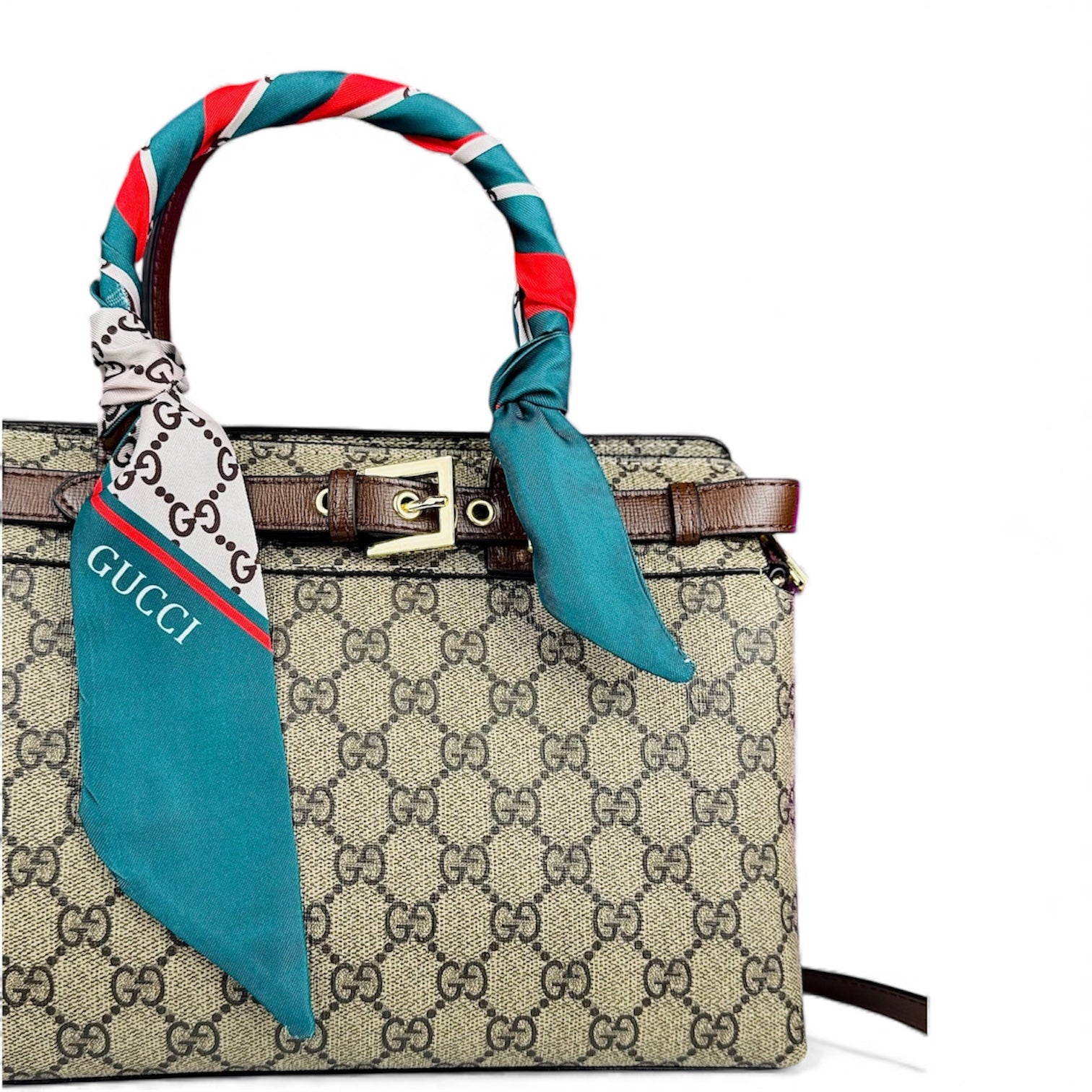 Gucci Inspired Structured Top Handle Bag