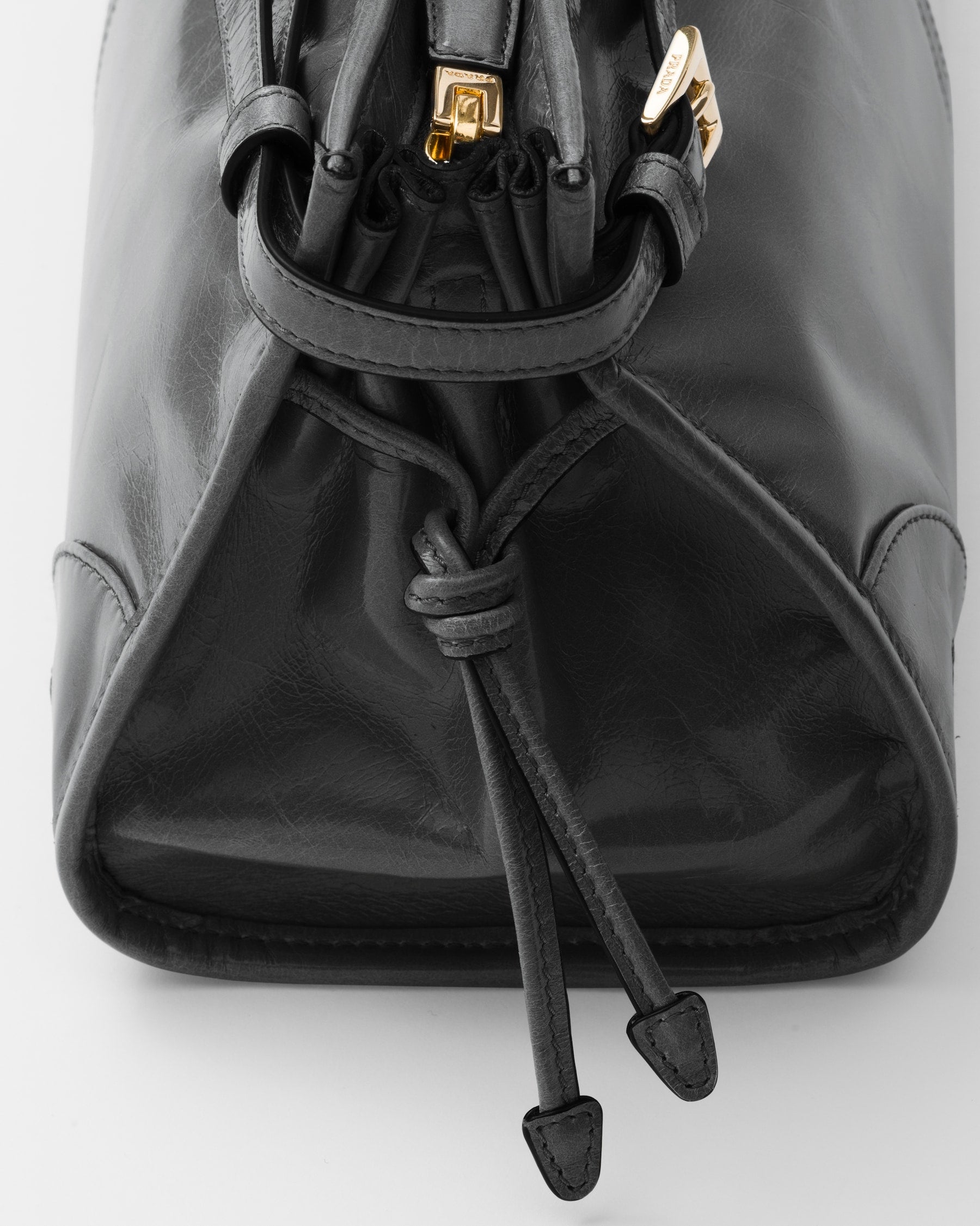 Prada Buckle Leather Shoulder Bag