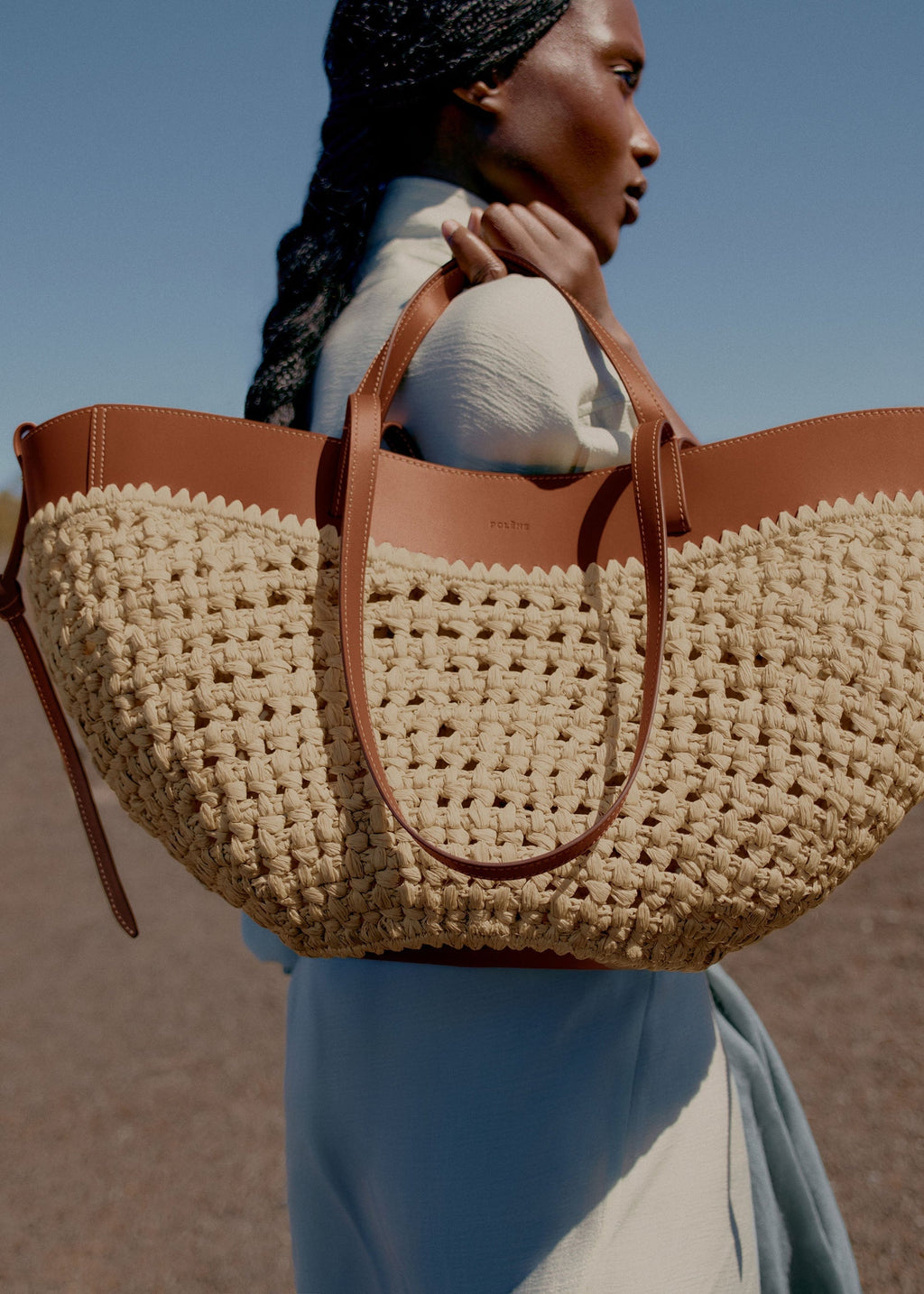Polène Cyme Big Raffia Bag