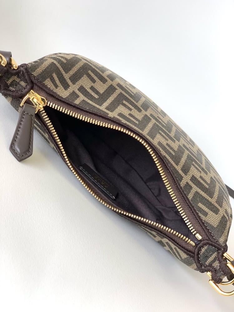 Fendi Mini Croissant FF Logo Bag