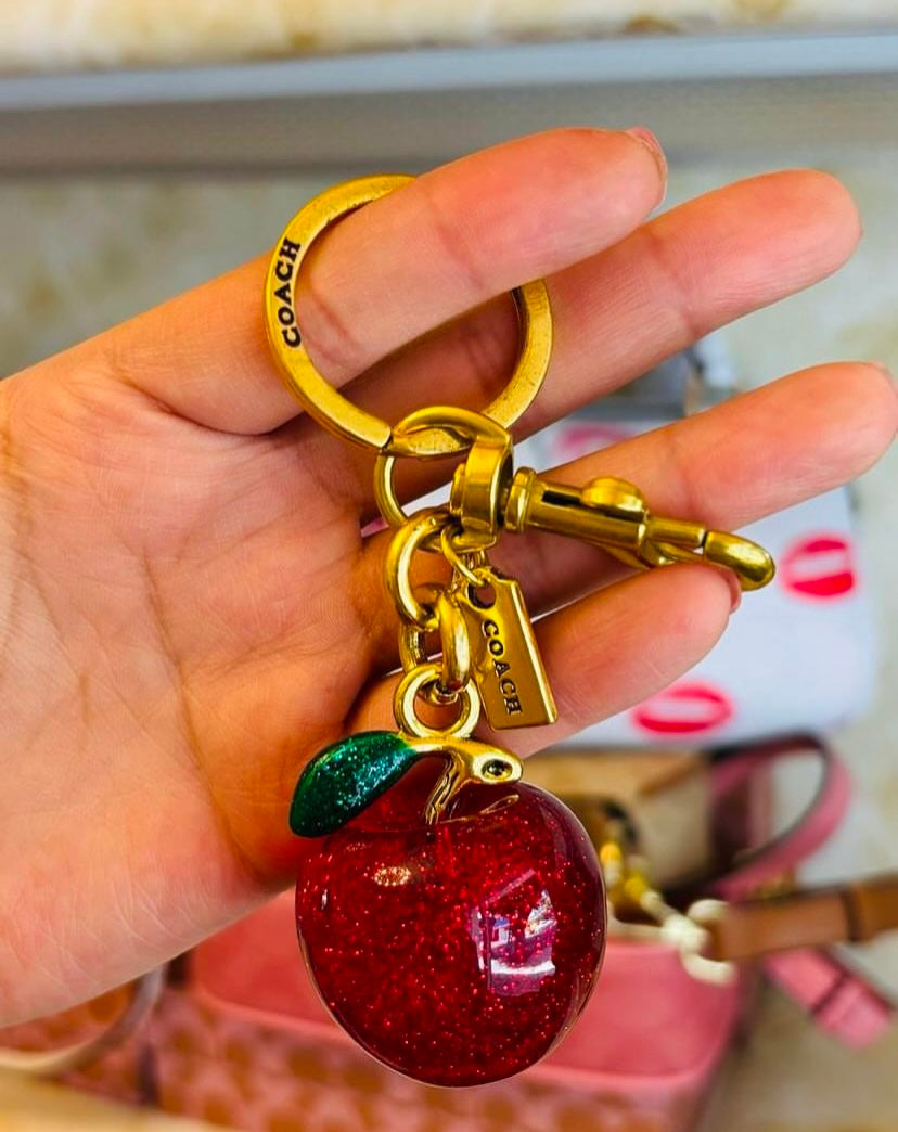 COACH APPLE BAG CHARM