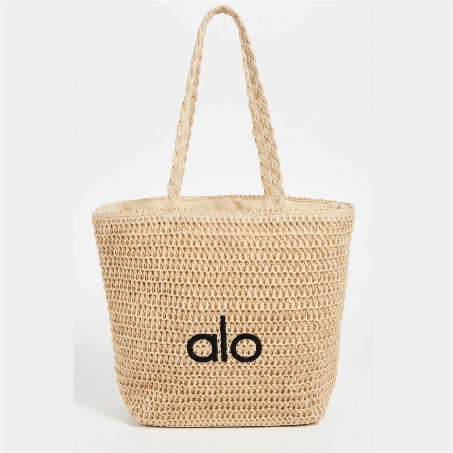 Alo Yoga Crochet Raffia Tote Bag