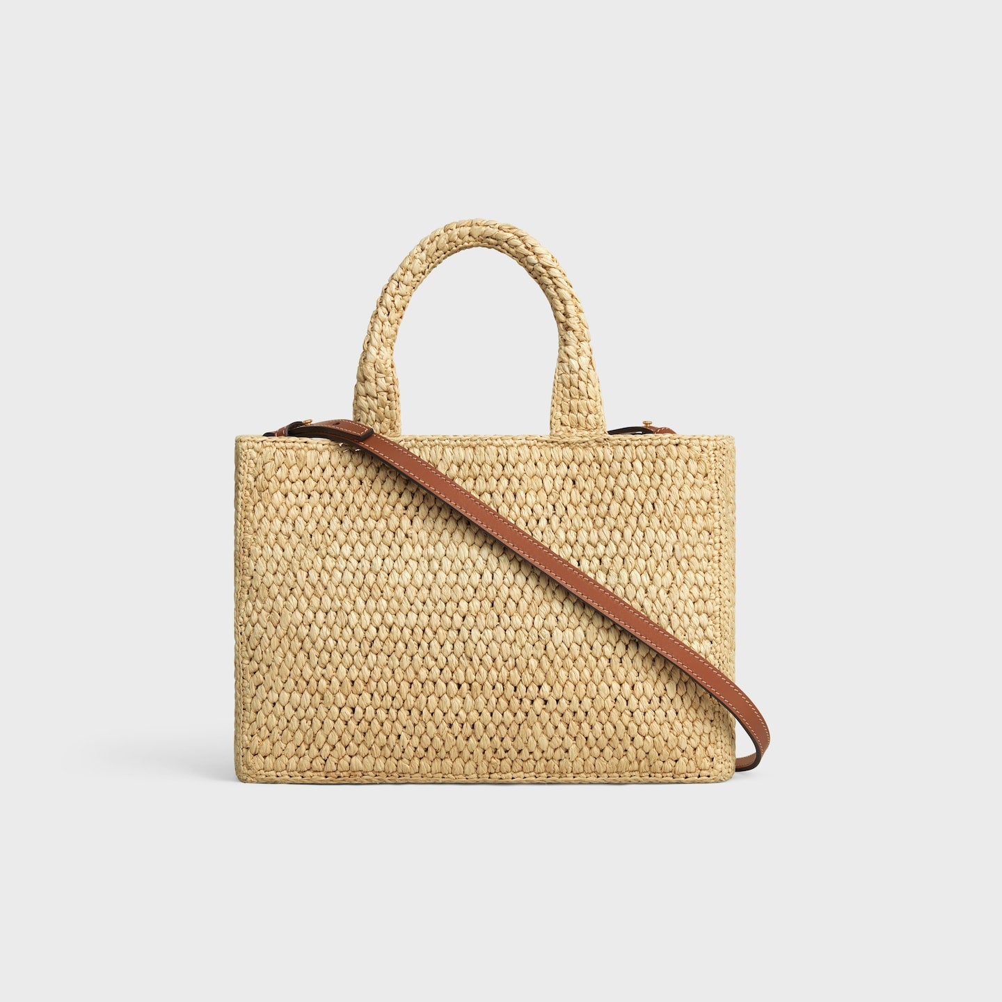 Celine Triomphe Straw Tote