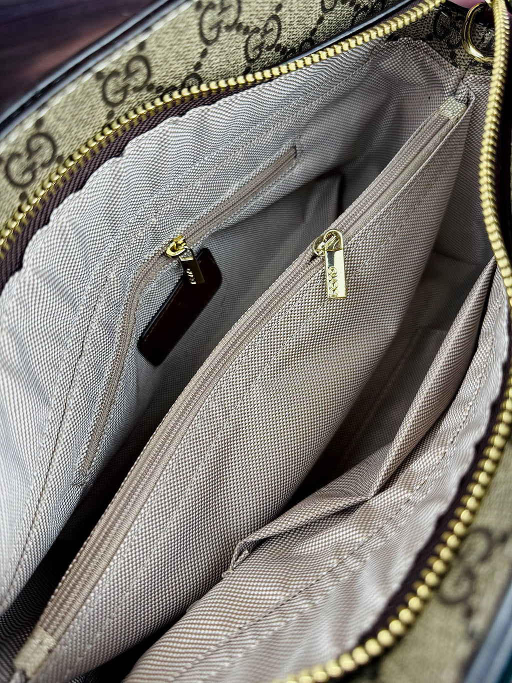 Gucci Inspired Structured Top Handle Bag