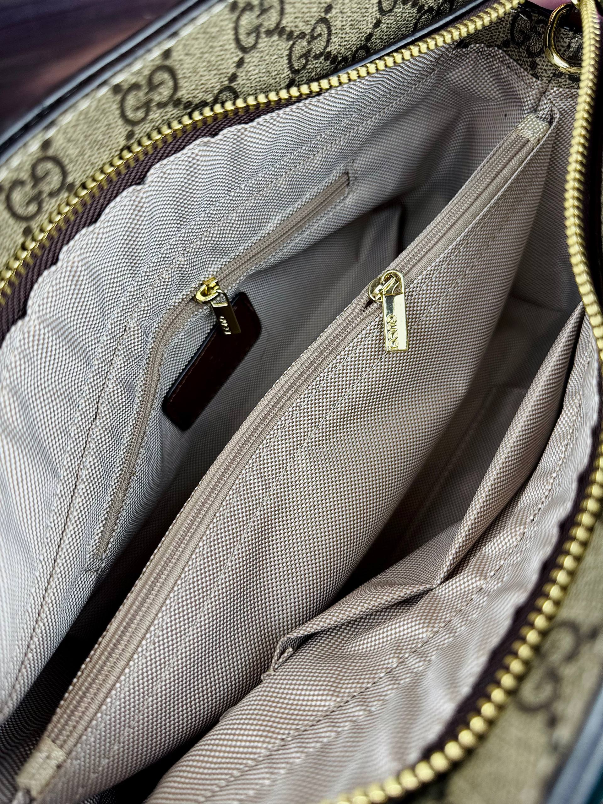 Gucci Inspired Structured Top Handle Bag