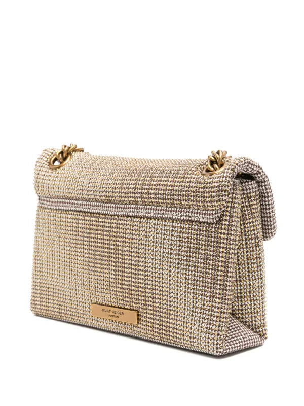 Kurt Geiger Kensington Crystal Tweed Bag