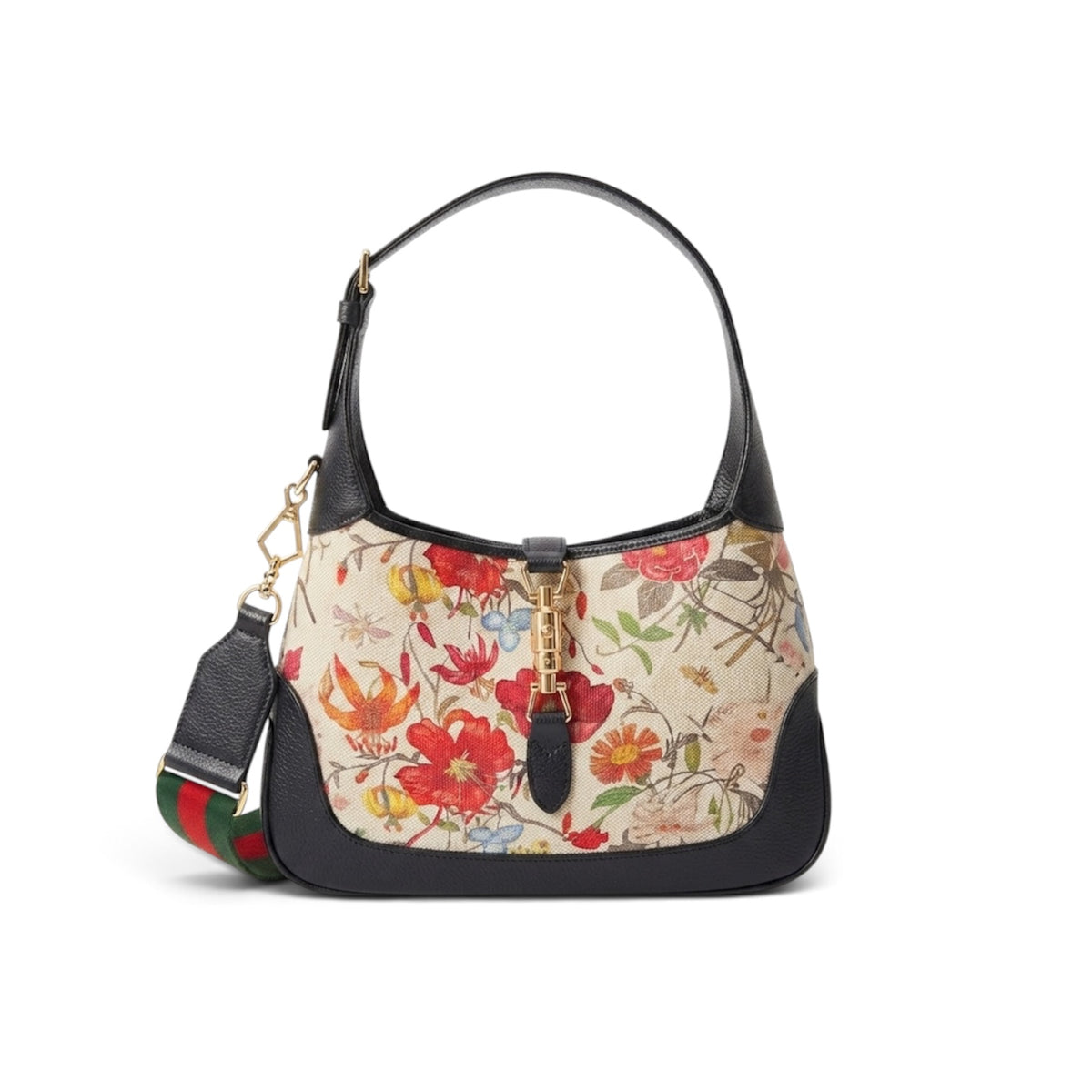Gucci Web Floral Shoulder Bag