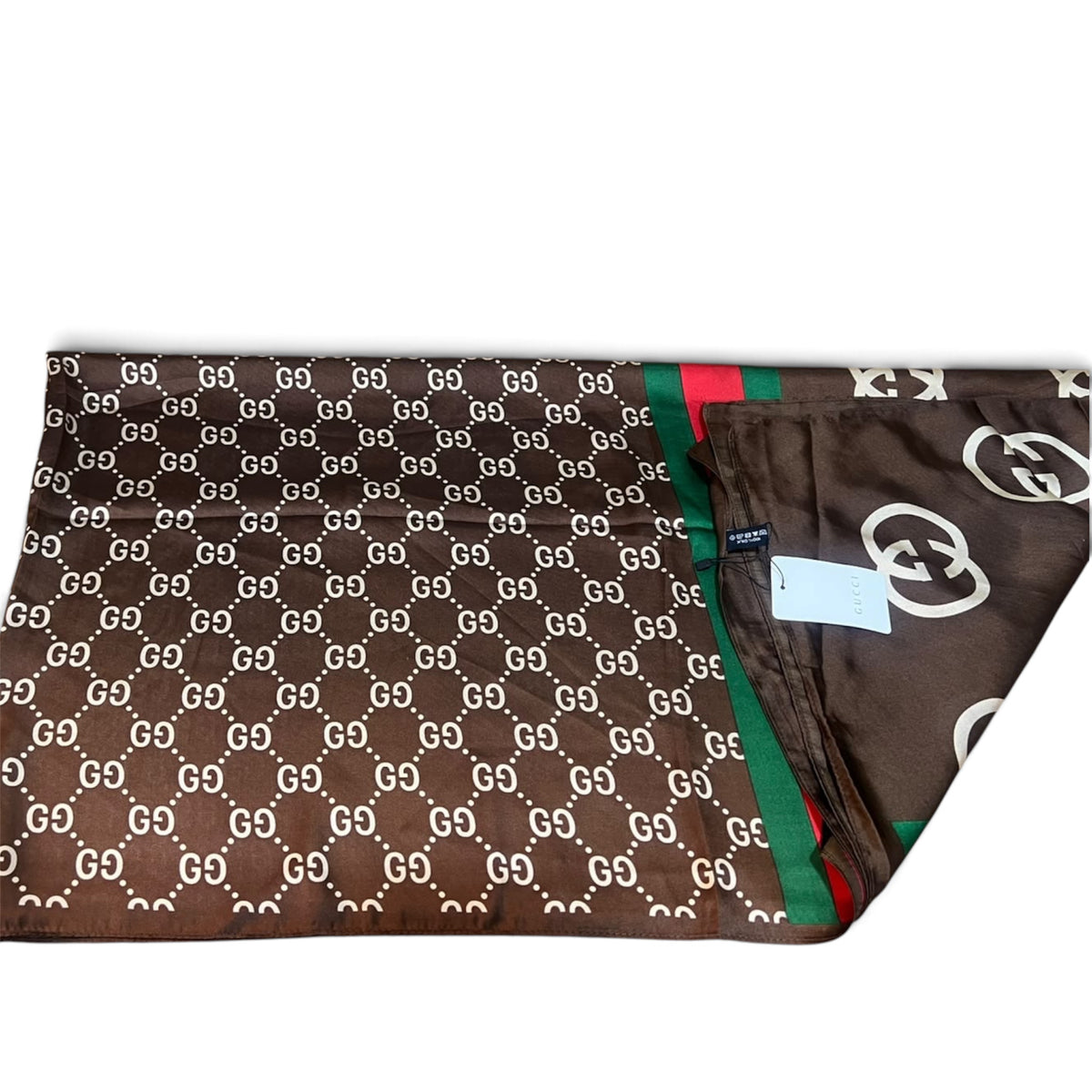 Gucci GG Monogram Web Stripe Scarf