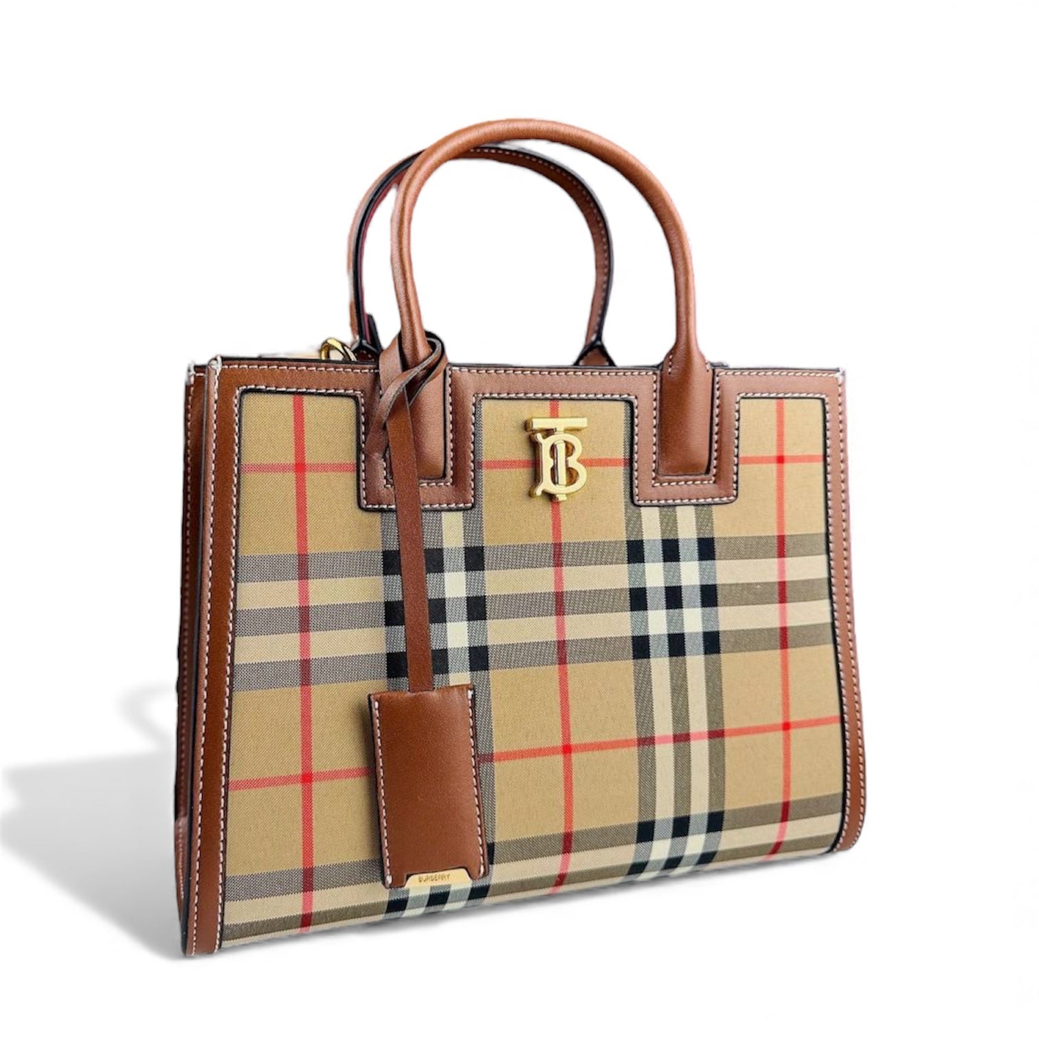 Burberry Check Tote Bag