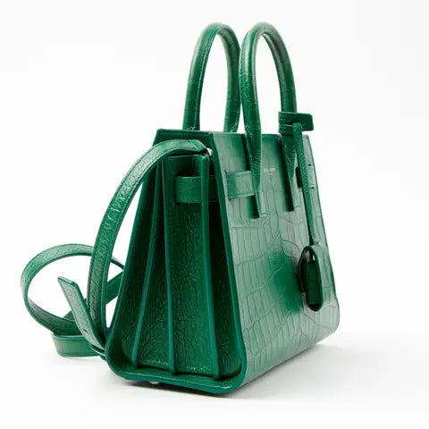 Saint Laurent Sac de Jour Nano – Crocodile Embossed Leather