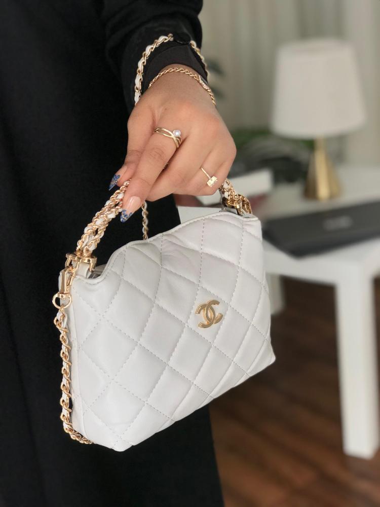 Chanel Quilted Lambskin CC Crystal Signature Chain Hobo Bag