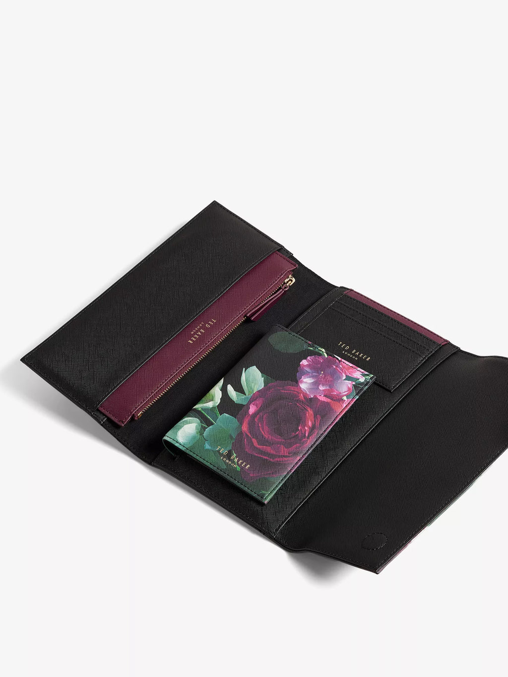 TED BAKER Papiena floral-print woven travel wallet