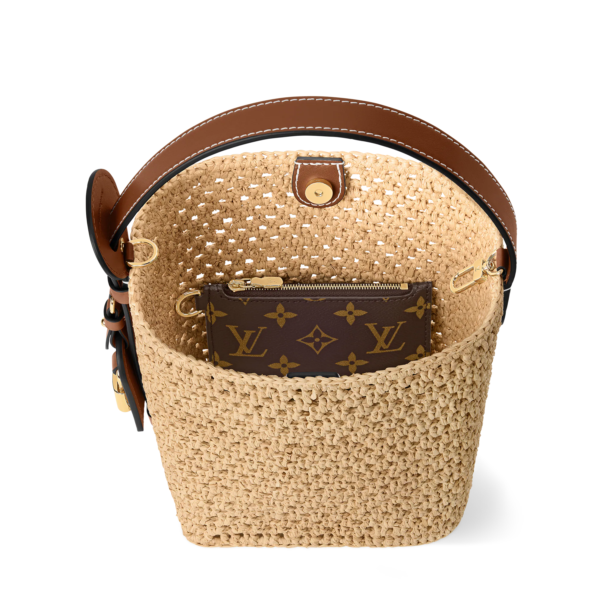 Louis Vuitton Nano Bucket in Raffia