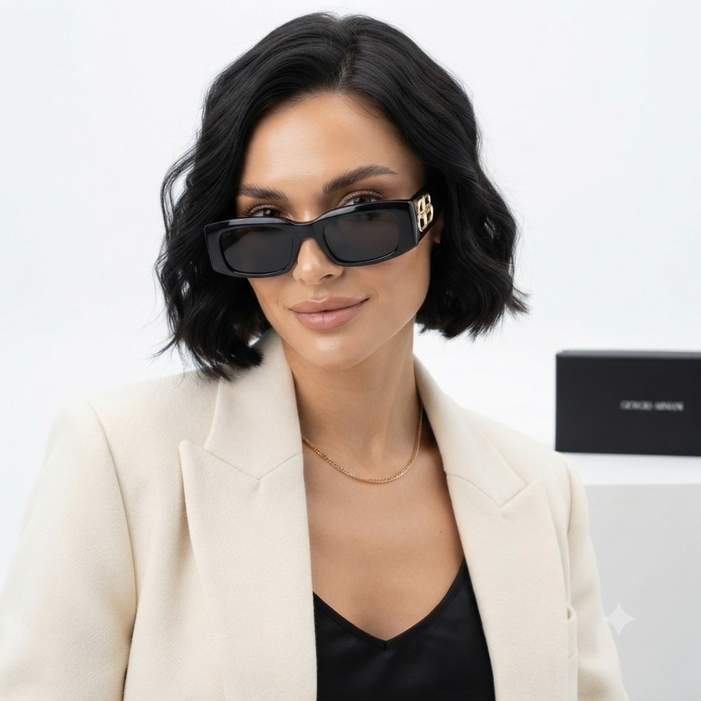 Balenciaga Logo-Temple Sunglasses