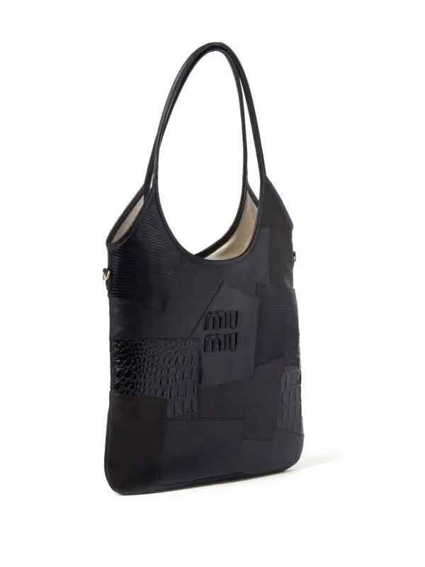 Miu Miu Suede Logo Tote Bag