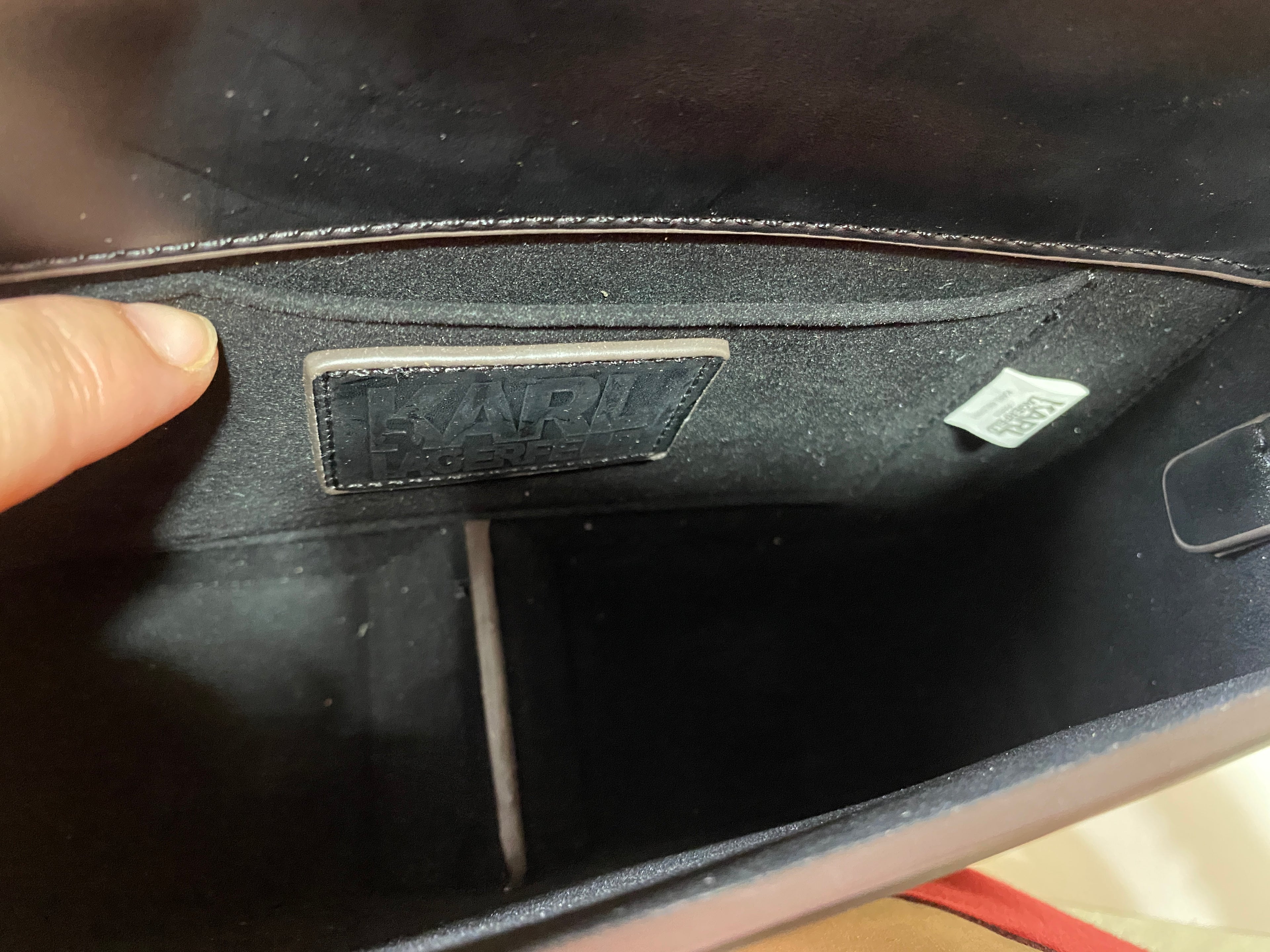 KARL LAGERFELD Women Black Icon K Leather Crossbody Bag