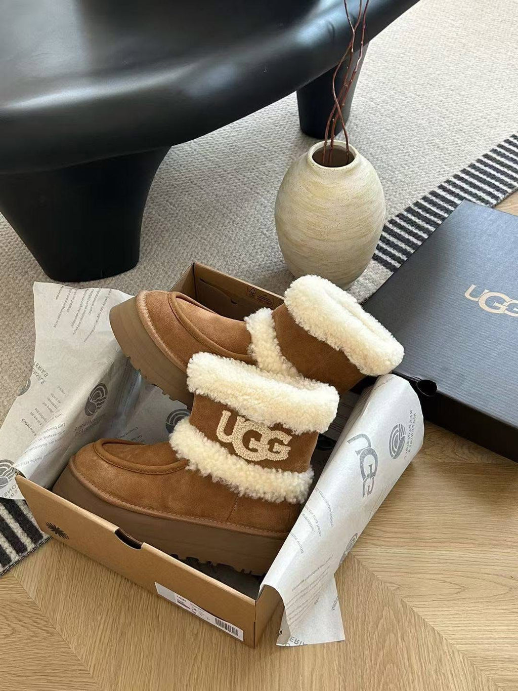 UGG Platform Mini Shearling Boots