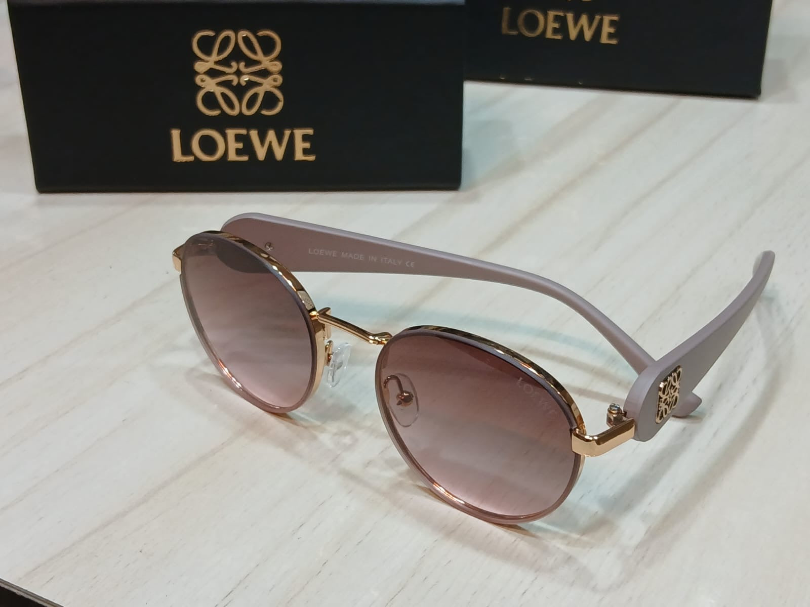 Loewe Anagram Round Gradient Sunglasses