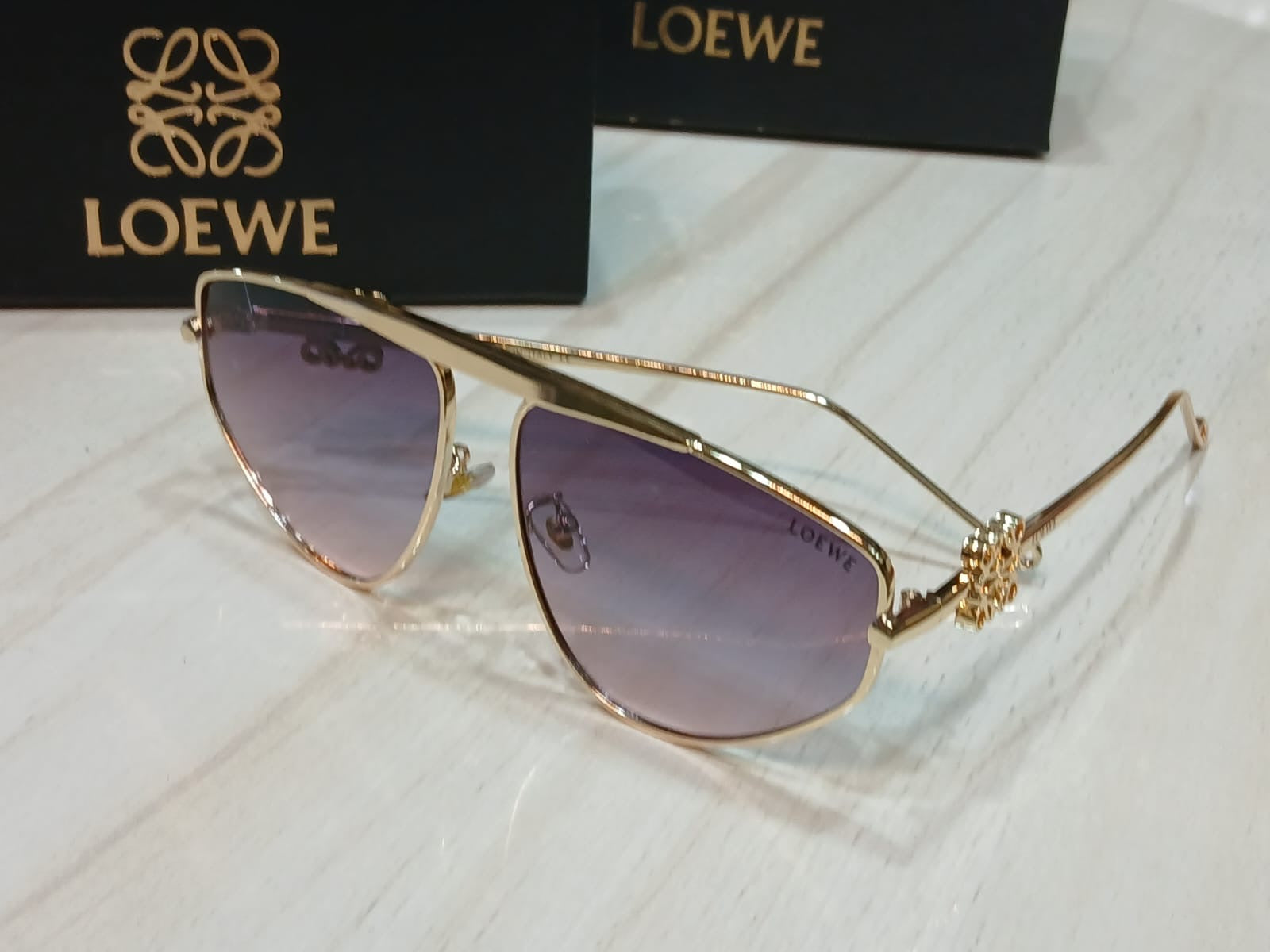 Loewe Anagram Aviator Sunglasses