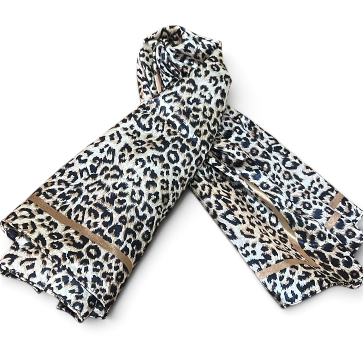 Fendi Leopard Print Silk Square Scarf