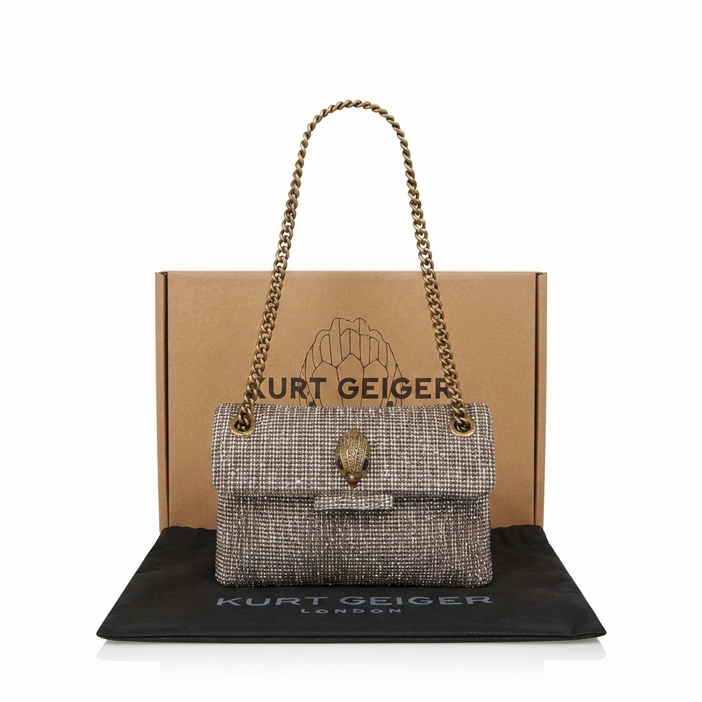 Kurt Geiger Kensington Crystal Tweed Bag