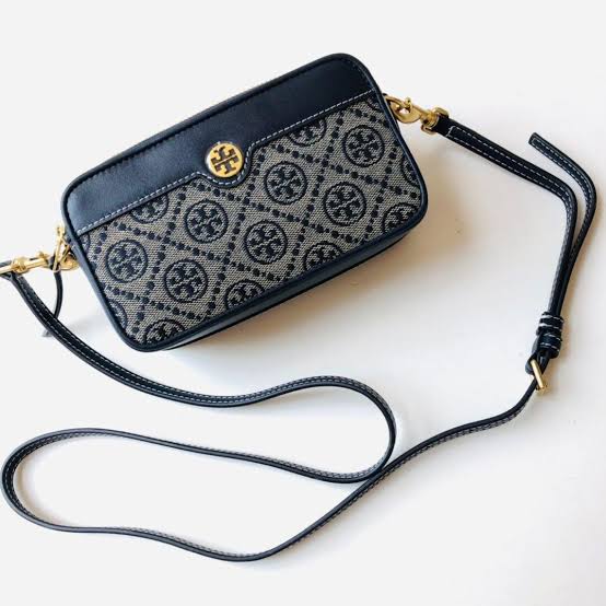 TORY BURCH T MONOGRAM JACQUARD DOUBLE-ZIP MINI BAG