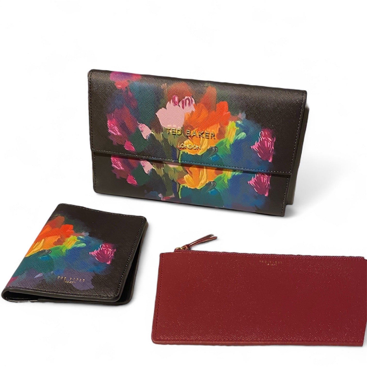 TED BAKER Papiena floral-print woven travel wallet