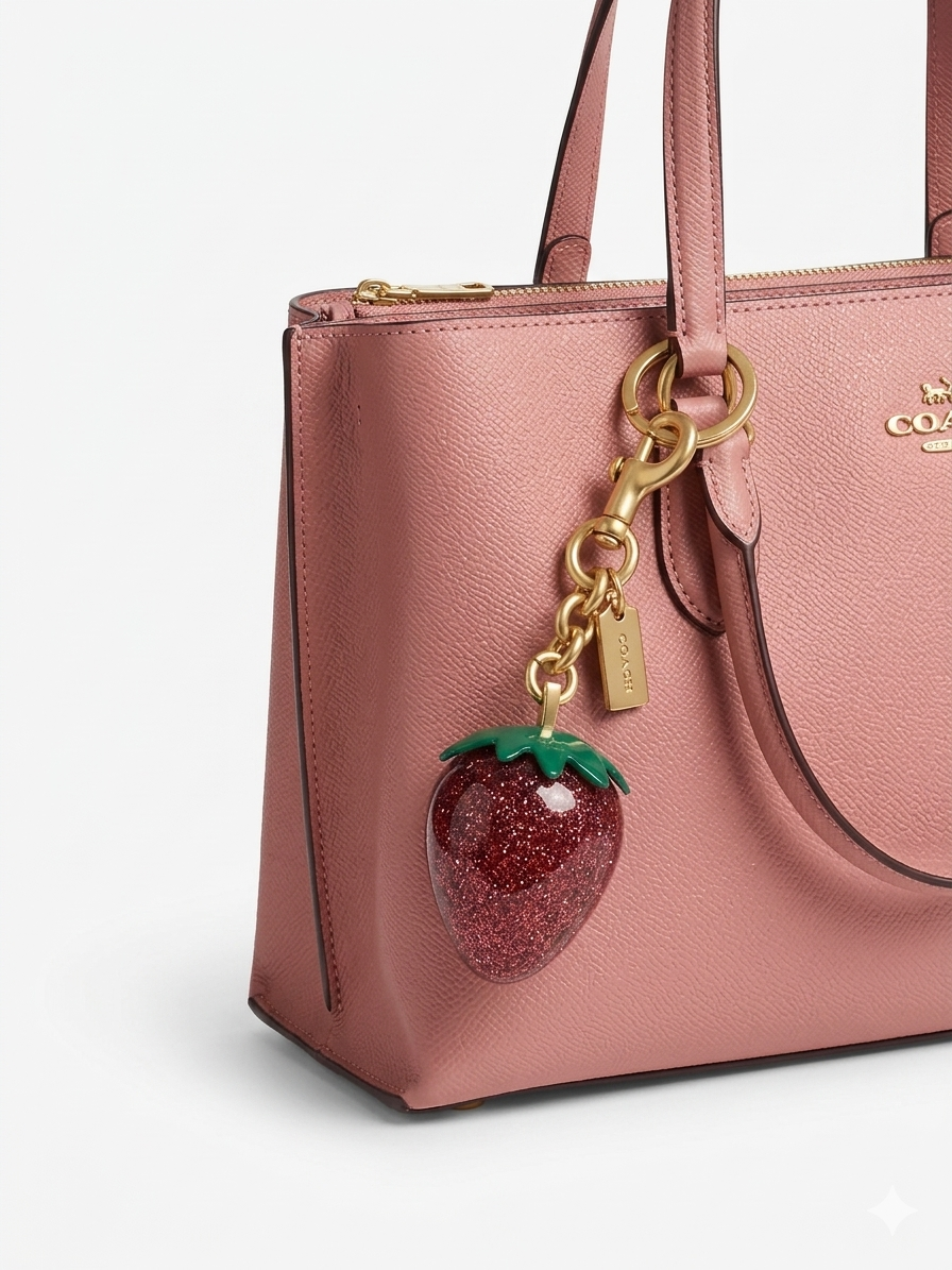Coach Strawberry Cherry Bag Charm