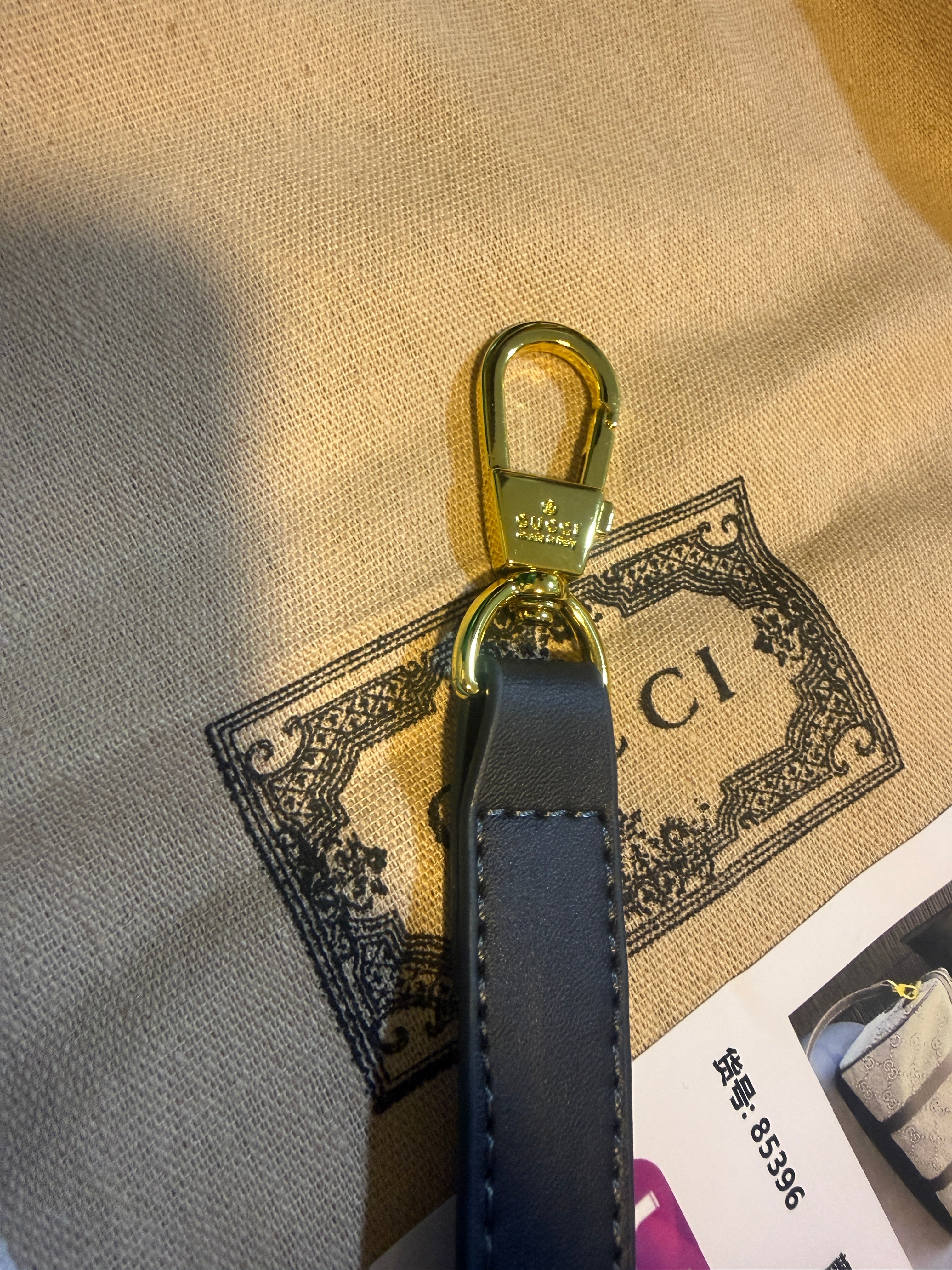 Gucci GG Denim Boston Top Handle Bag