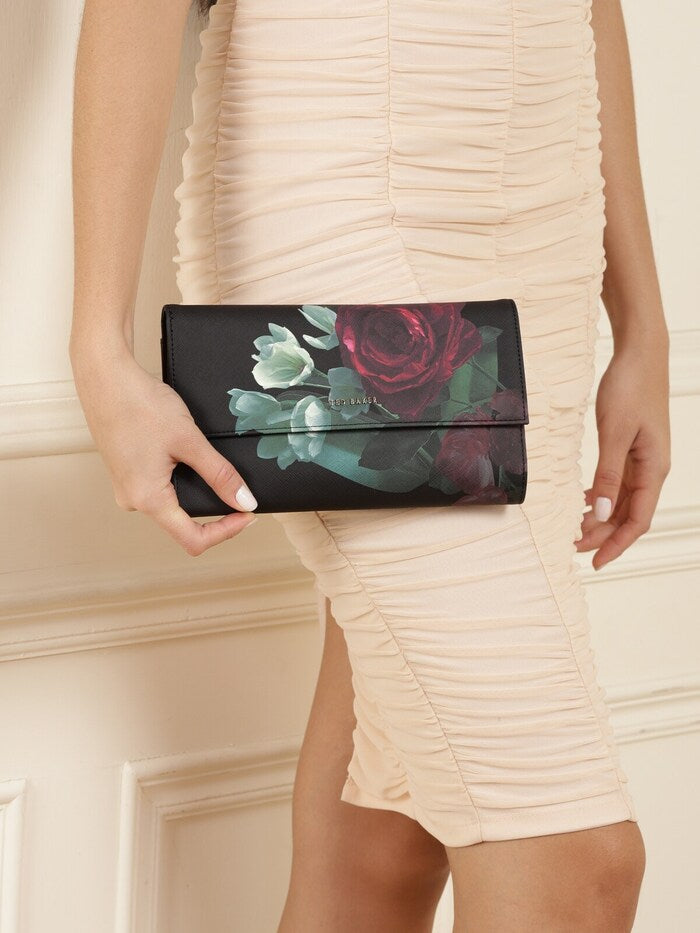 TED BAKER Papiena floral-print woven travel wallet