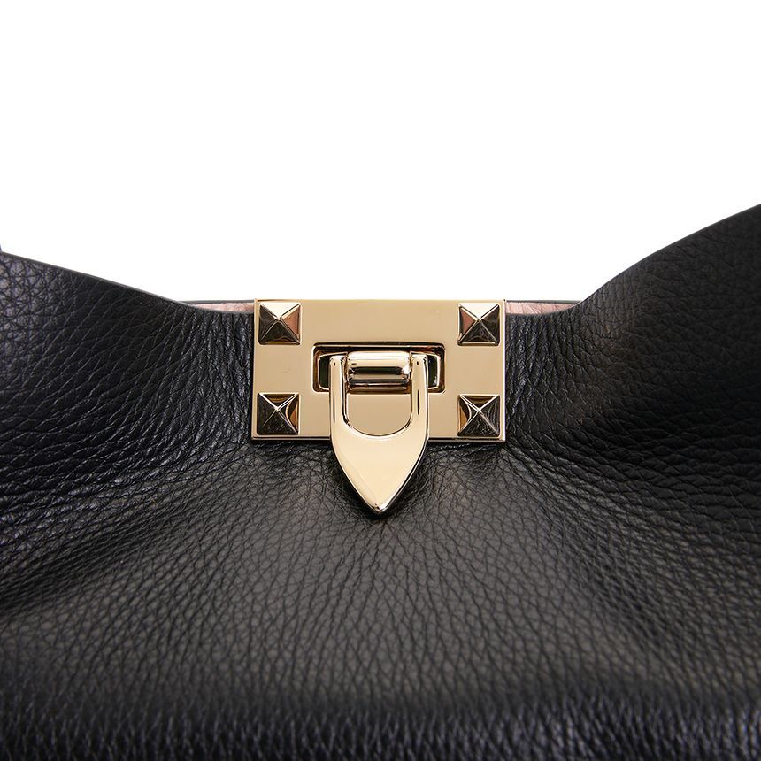 Valentino Rockstud Leather Tote Bag with Detachable Pouch