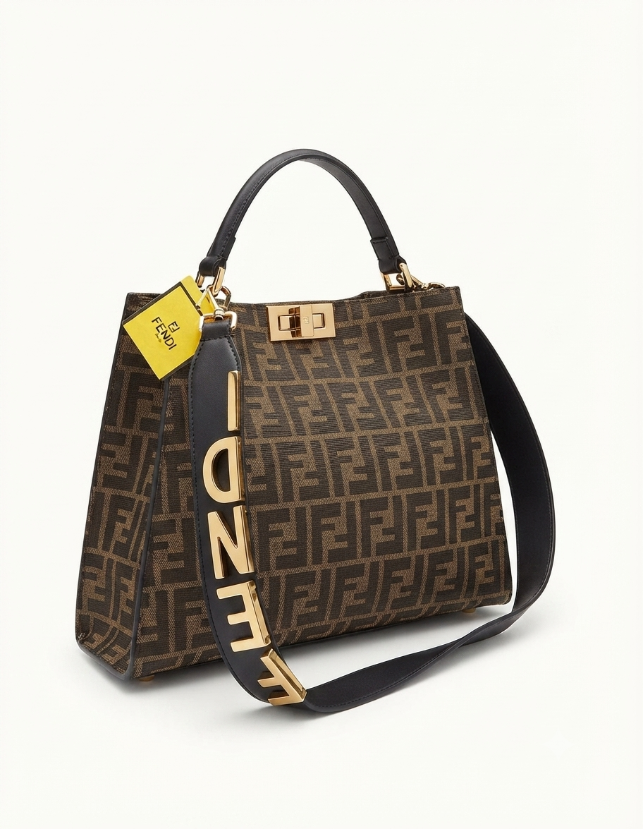 Fendi Peekaboo FF Canvas Medium Bag