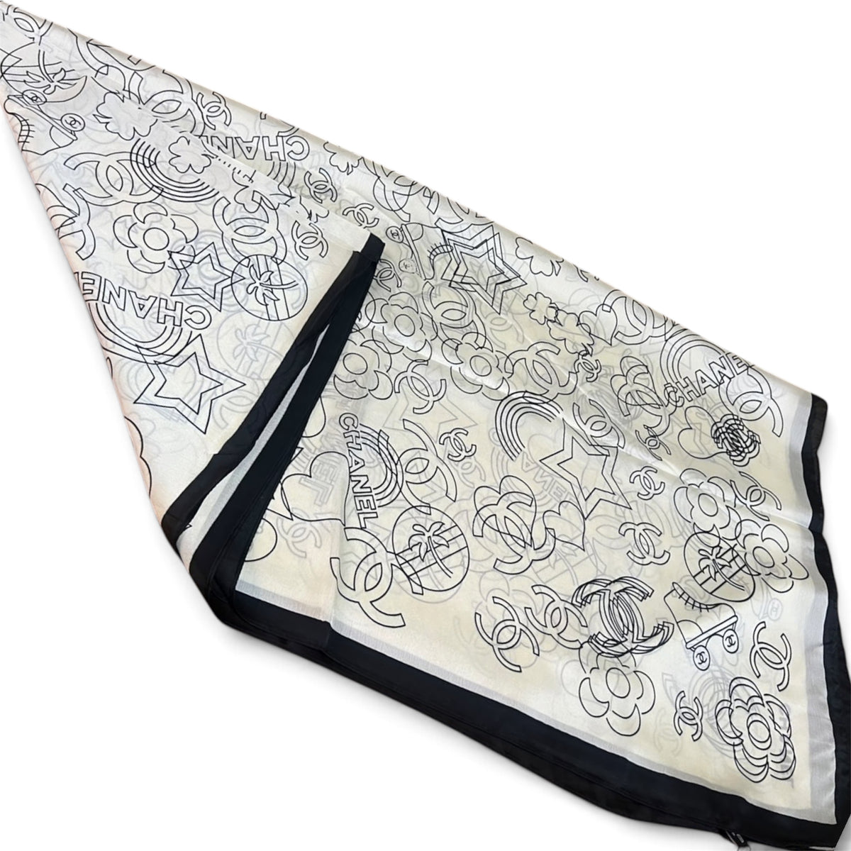 Chanel Printed Silk Scarf