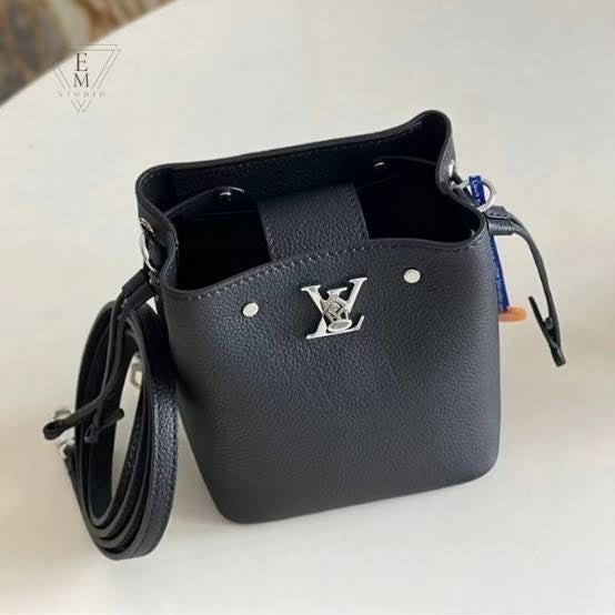 Louis Vuitton Calfskin Nano Lockme Bucket Bag