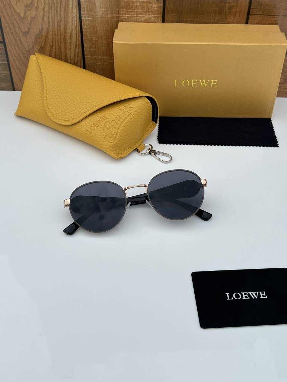Loewe Anagram Round Gradient Sunglasses
