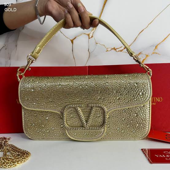 VALENTINO Garavani VLOGO Crystal-Embellished Shoulder Bag
