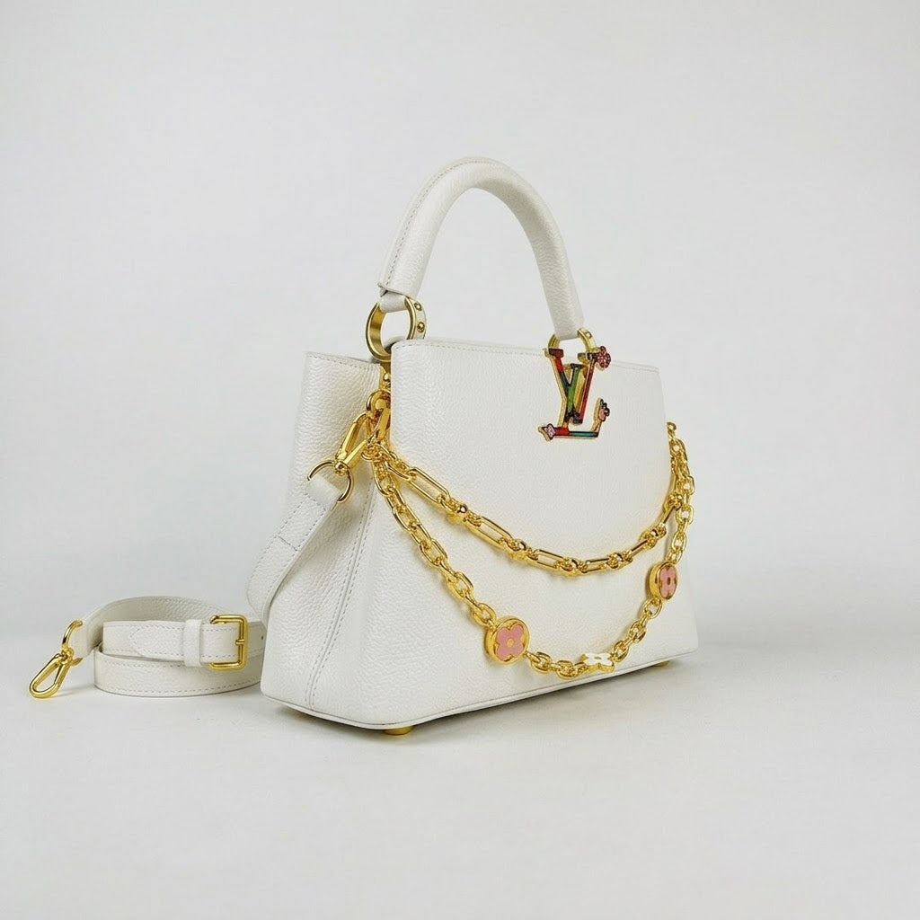 Louis Vuitton Capucines Bag with Decorative Charm Chain