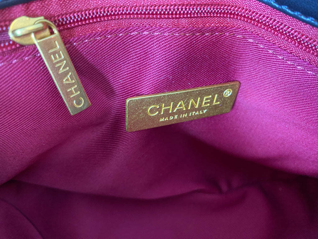 Chanel 19 Bag Small Black Lambskin Leather Crossbody Bag