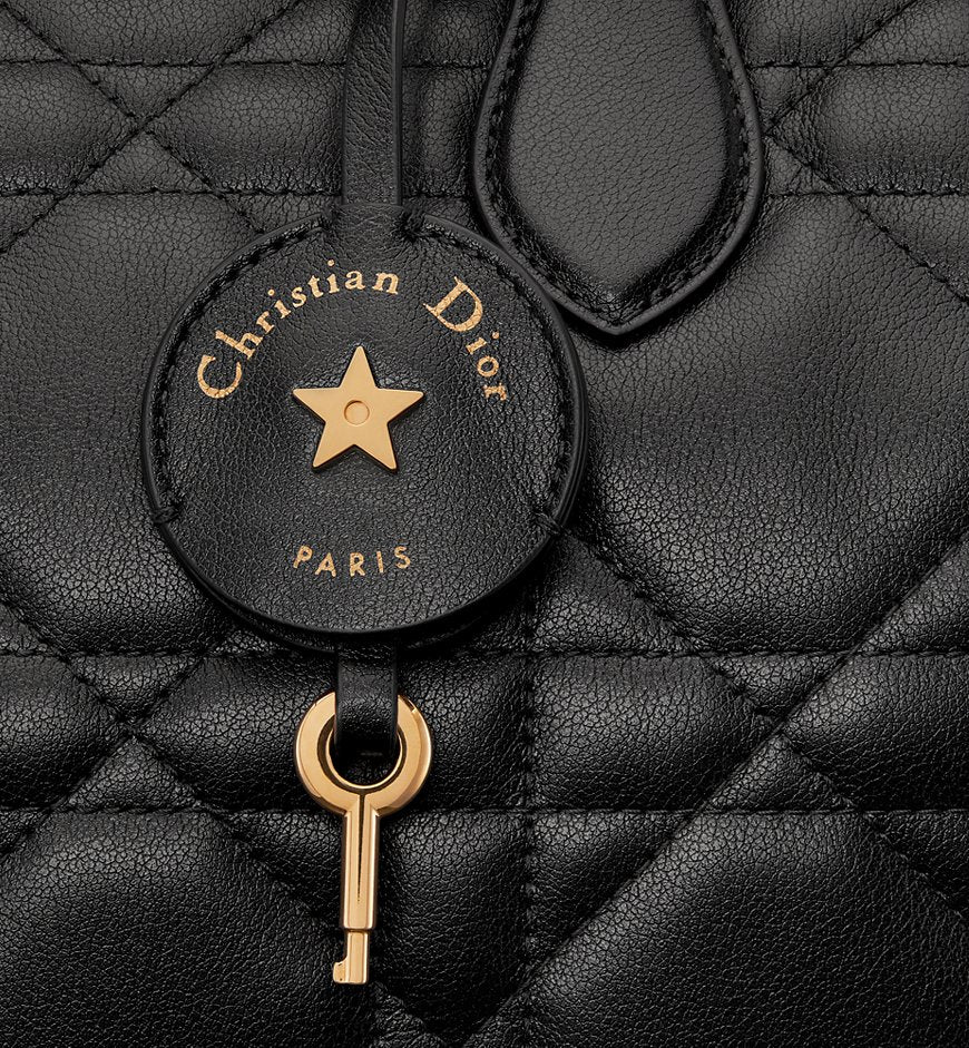 CHRISTIAN DIOR Lady D-Joy Bowling Bag in Cannage Lambskin