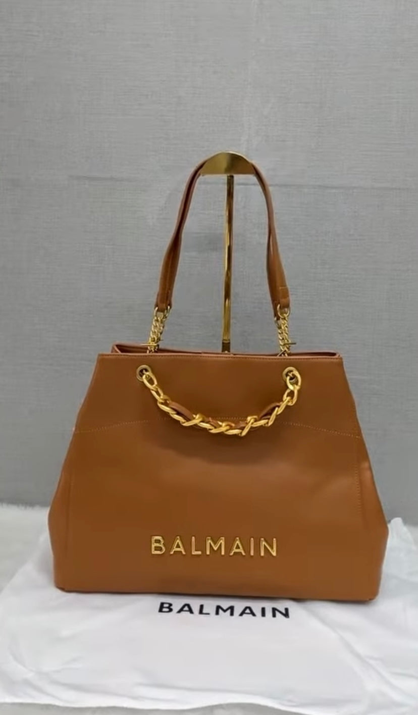 Balmain 1945 embellished leather tote bag